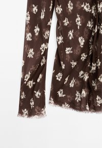 Massimo Dutti FLOWING GARMENT WITH SCARF COLLAR - Blůza - mottled dark brown