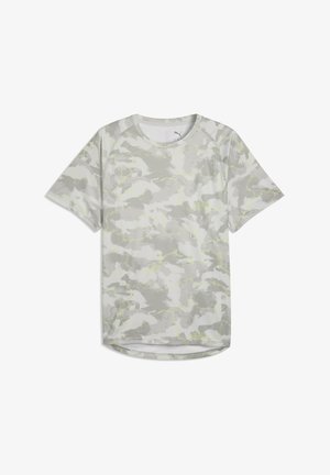 M PWRTRAIN AOP TEE - Nyomott mintás póló - glacial gray/apple spritz