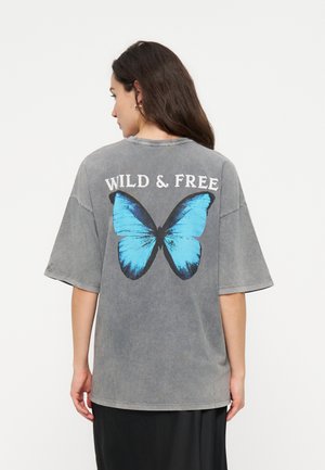Even&Odd, T-shirt con stampa - black