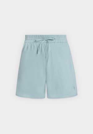 Ανοιχτά μπλε casual σορτς με ελαστική μέση και κορδόνι, σχεδιασμένα για άνεση και χαλαρή εφαρμογή.