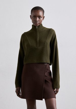 CROPPED HAMPTON - Pullover - sergeant green