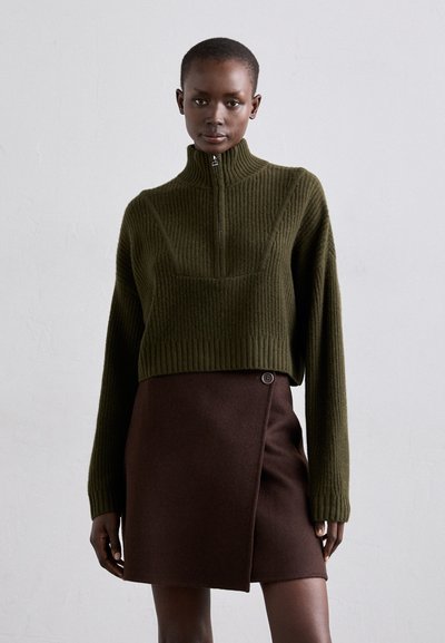 STAUD CROPPED HAMPTON - Pullover - sergeant green