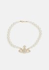 ONE ROW BAS RELIEF CHOKER - Necklace - gold-coloured/cream