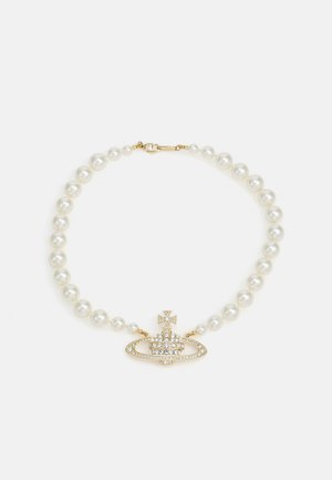 ONE ROW BAS RELIEF CHOKER - Grandinėlė - gold-coloured/cream