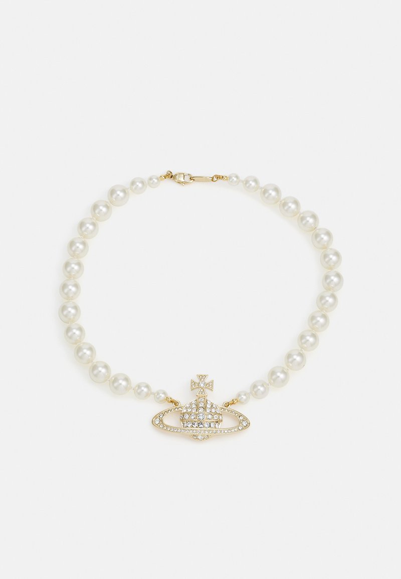 Vivienne Westwood - ONE ROW BAS RELIEF CHOKER - Náhrdelník - gold-coloured/cream, Zväčšiť