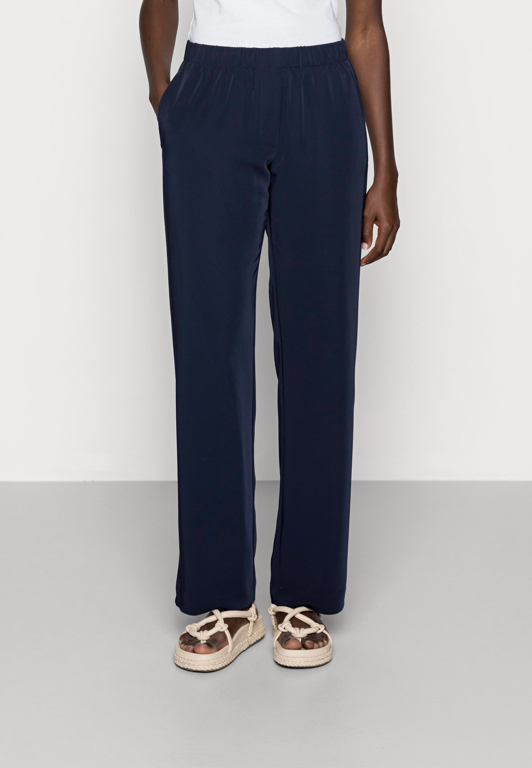 パンツ SAMSOE SAMSOE Women Straight Pants F23400141CLR001556 Blue Samsoe Samsoe Hoys Straight Pant in Nightshadow Blue – Order