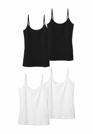 4 PACK CAMISOLES - Hemd - black white