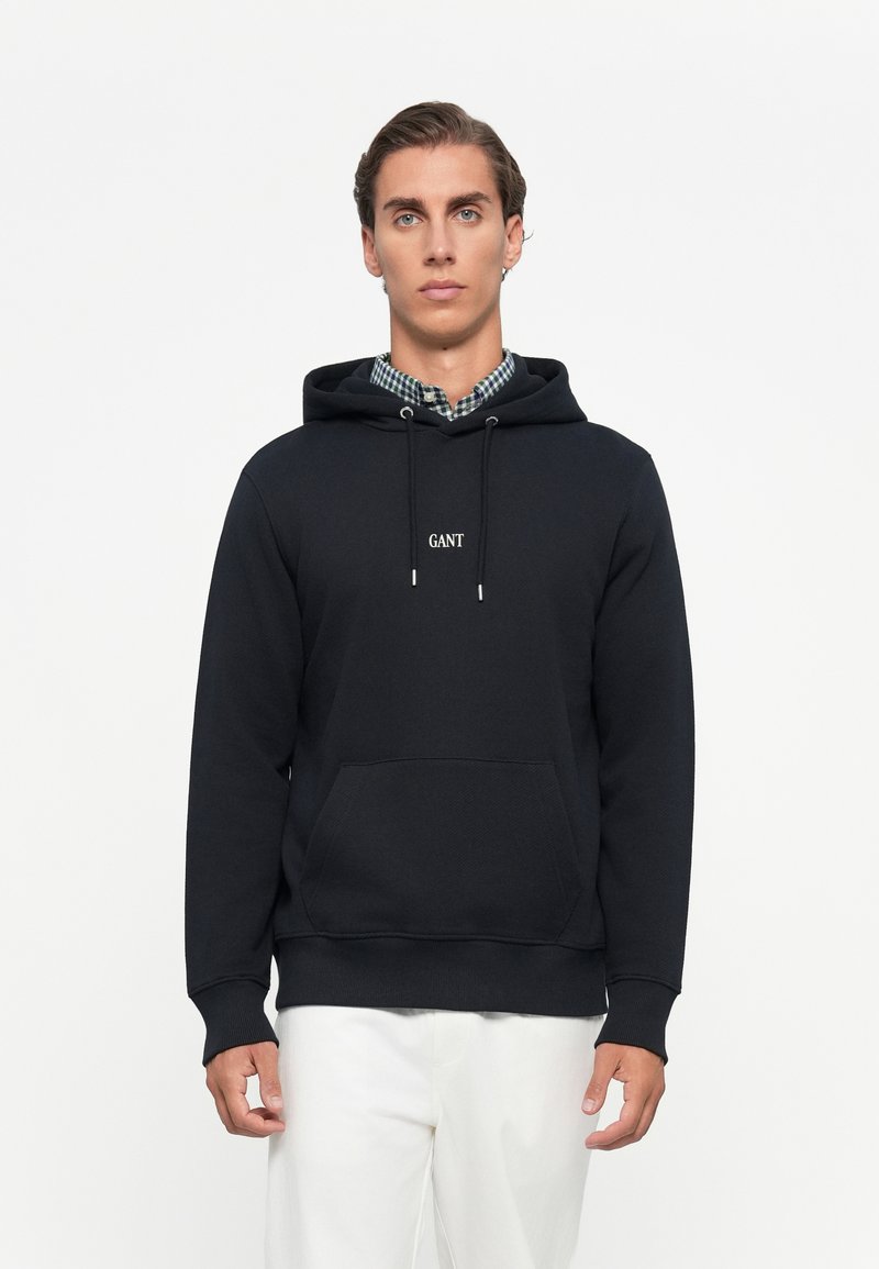 GANT SMALL GRAPHIC - Mikina s kapucí - black