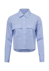 Hemdbluse - hellblau weiß