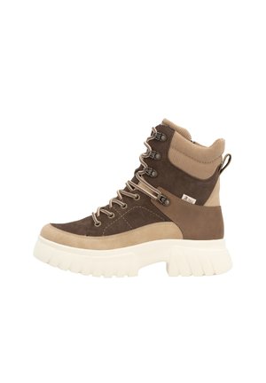 Lace-up ankle boots - holzbraun lehmbeige