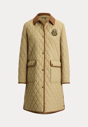 Lauren Ralph Lauren, CREST PATCH CORDUROY TRIM QUILTED JACKET - Manteau d'hiver - birch tan