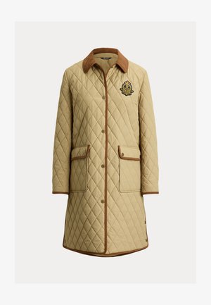 Lauren Ralph Lauren, CREST PATCH CORDUROY TRIM QUILTED JACKET - Manteau d'hiver - birch tan