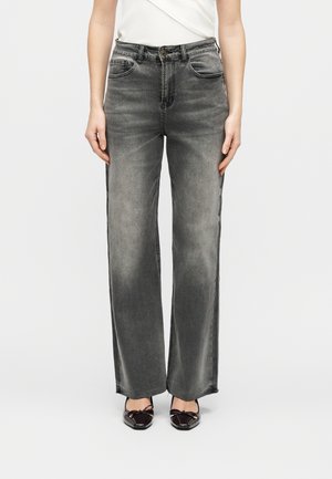 Jeans straight leg - light grey denim
