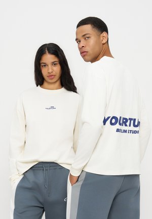 YOURTURN by Zalando, UNISEX REGULAR FIT - Блуза с дълги ръкави - off-white/dark blue