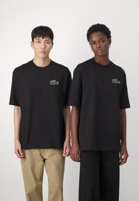 Lacoste CROC UNISEX - T-shirt basic - noir