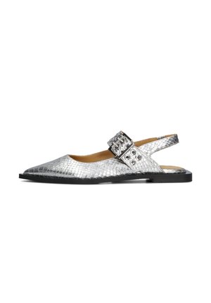 Slingback ballerina´s - anaconda plata
