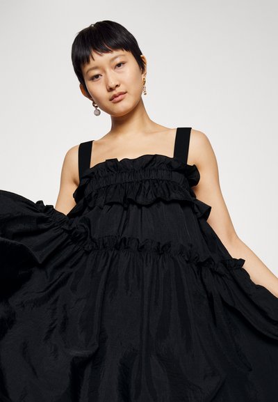 Brogger CASSIE MIDI DRESS - Cocktailkleid/festliches Kleid - fluro yellow stripe