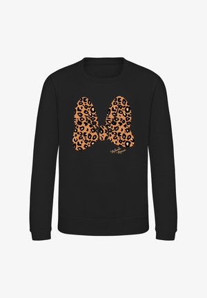 Disney MICKEY FRIENDS ANIMAL PRINT BOW - Sweatshirt - black