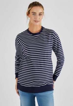 STRIPE MATERNITY  - REGULAR FIT - Mikina - navy white stripe
