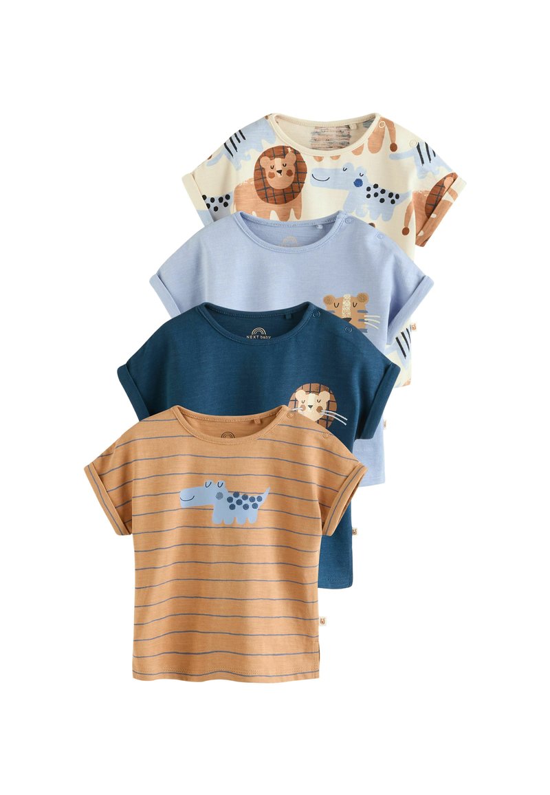 Next - REGULAR FIT SHORT SLEEVE 3 PACK - T-shirt print - blue neutral, Vergroten