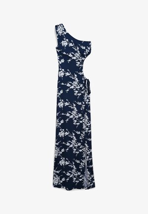 Terranova, FLORAL ONE-SHOULDER WITH CUT-OUT - Vestito lungo - var blu scuro