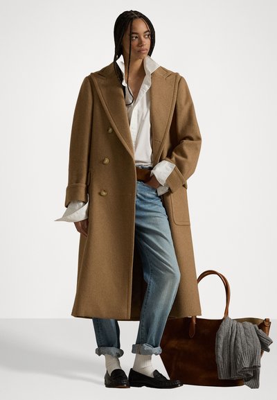 Polo Ralph Lauren CAMEL HAIR LONG POLO COAT - Κλασικό παλτό - camel
