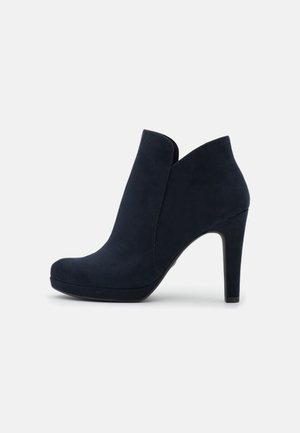 Enkellaarsjes met hoge hak - dark blue