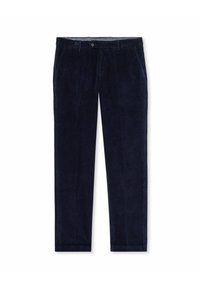 Námořnické kordové kalhoty s rovný fit, se zapínáním na knoflík, bočními kapsami a texturovanou tkaninou. Minimalistický design a jednobarevné provedení.