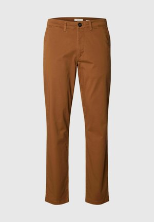 Selected, SLM175-SLIM NEW MILES FLEX PANT NOOS - Chino - toffee