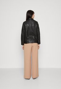 AllSaints BILLIE BIKER - Kožnata jakna - black/gold
