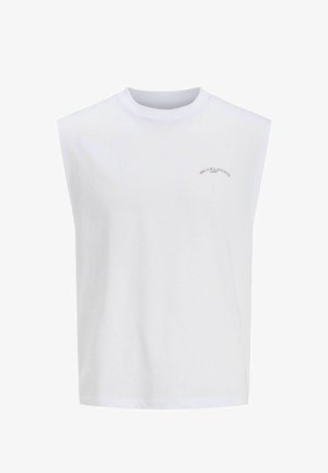 Jack & Jones, TANK TOP BACKPRINTET TANK TOP - Débardeur - bright white