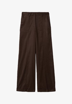 Stefanel, WIDE LEG TROUSERS. - Pantalones - dark brown