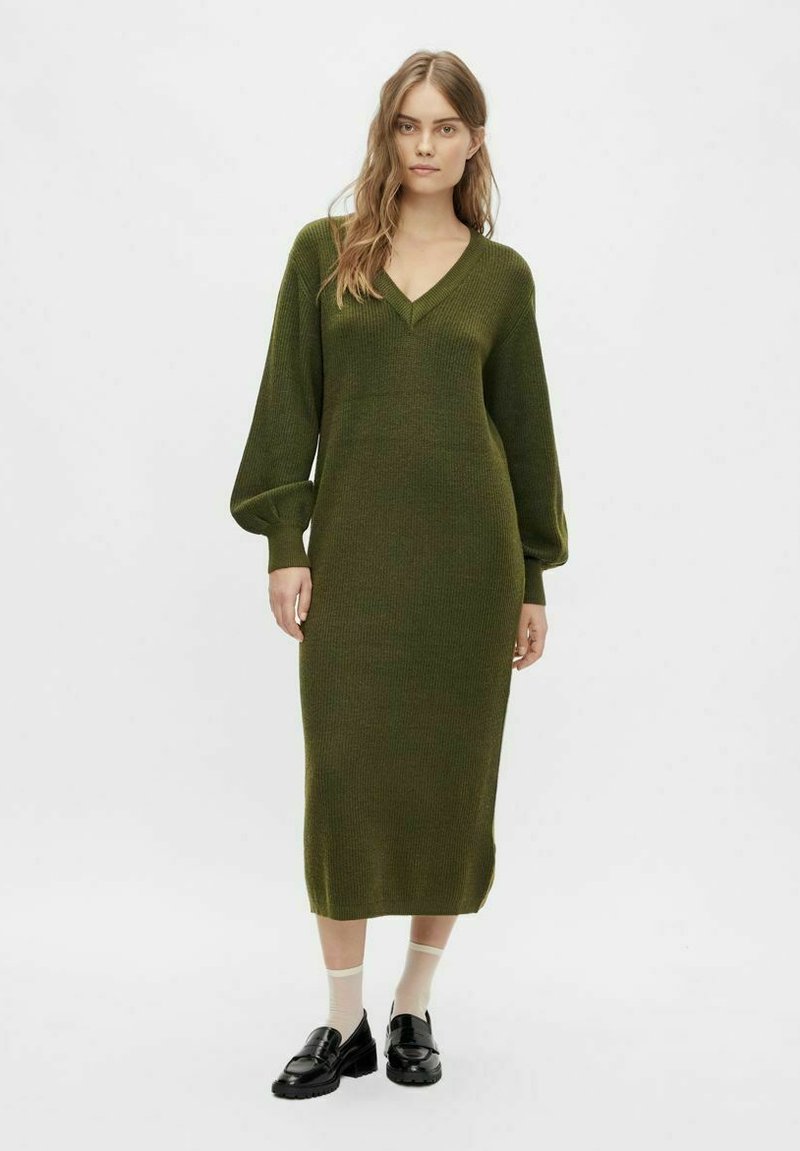 Damen Freizeitkleider | Object NOOS Strickkleid forest night/dunkelgrün - EZ78264 Damen Freizeitkleider | Object NOOS Strickkleid forest night/dunkelgrün - EZ78264
