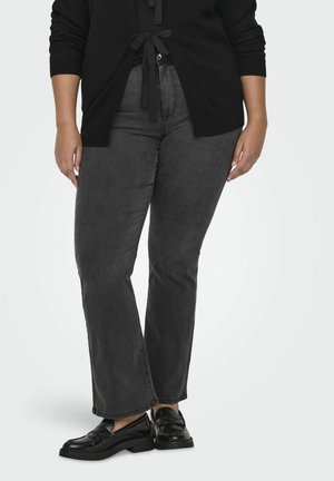 CARALLY HOHE TAILLE  - Flared jeans - dark grey denim