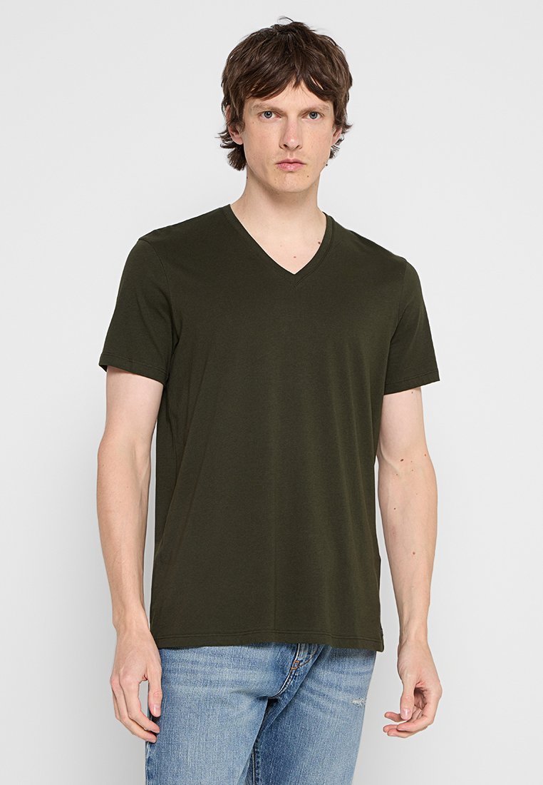 Armani Exchange T-shirt basic donkergroen