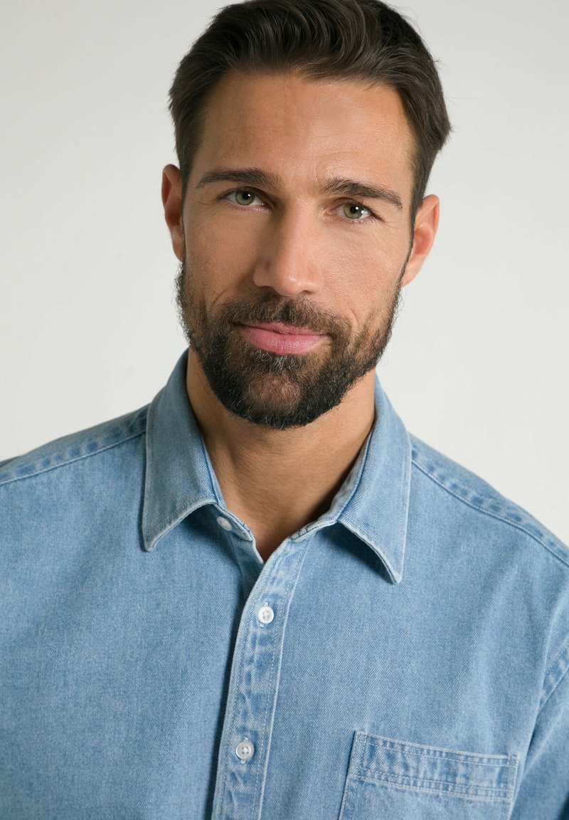 Herren Freizeithemden | JP1880 MODERN FIT Hemd bleached denim - WE69281 Herren Freizeithemden | JP1880 MODERN FIT Hemd bleached denim - WE69281