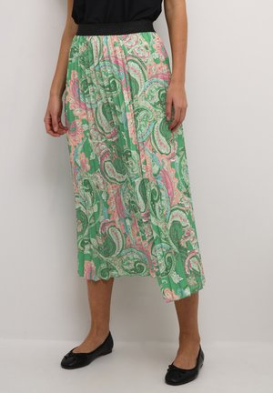 LOLIA - A-line skirt - green paisley