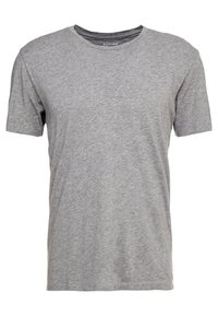 Grå kortærmet t-shirt lavet af blødt stof med rund hals. Subtil tekstur i materialet, minimalistisk design.