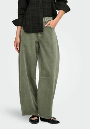 ONLY, BARREL FIT MATERNITY JEANS ONLCALLA BARREL FIT JEANS - Coupe large - smokey olive