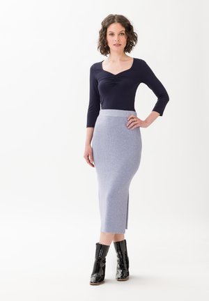 Les Lunes ROSIE - Jupe crayon - steel blue melange