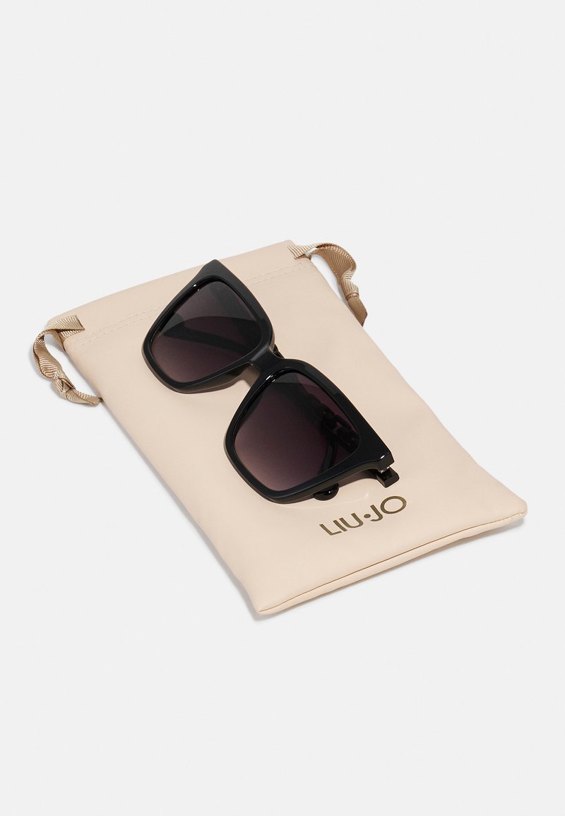 Liu Jo | Black Oversized Sunglasses w/ Case and Gold Pattern Temple Square sunglasses colour black | Liu Jo main image 3