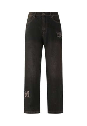 Ed Hardy DRAGON CRAWL DIRTY WASH - Relaxed fit jeans - brown