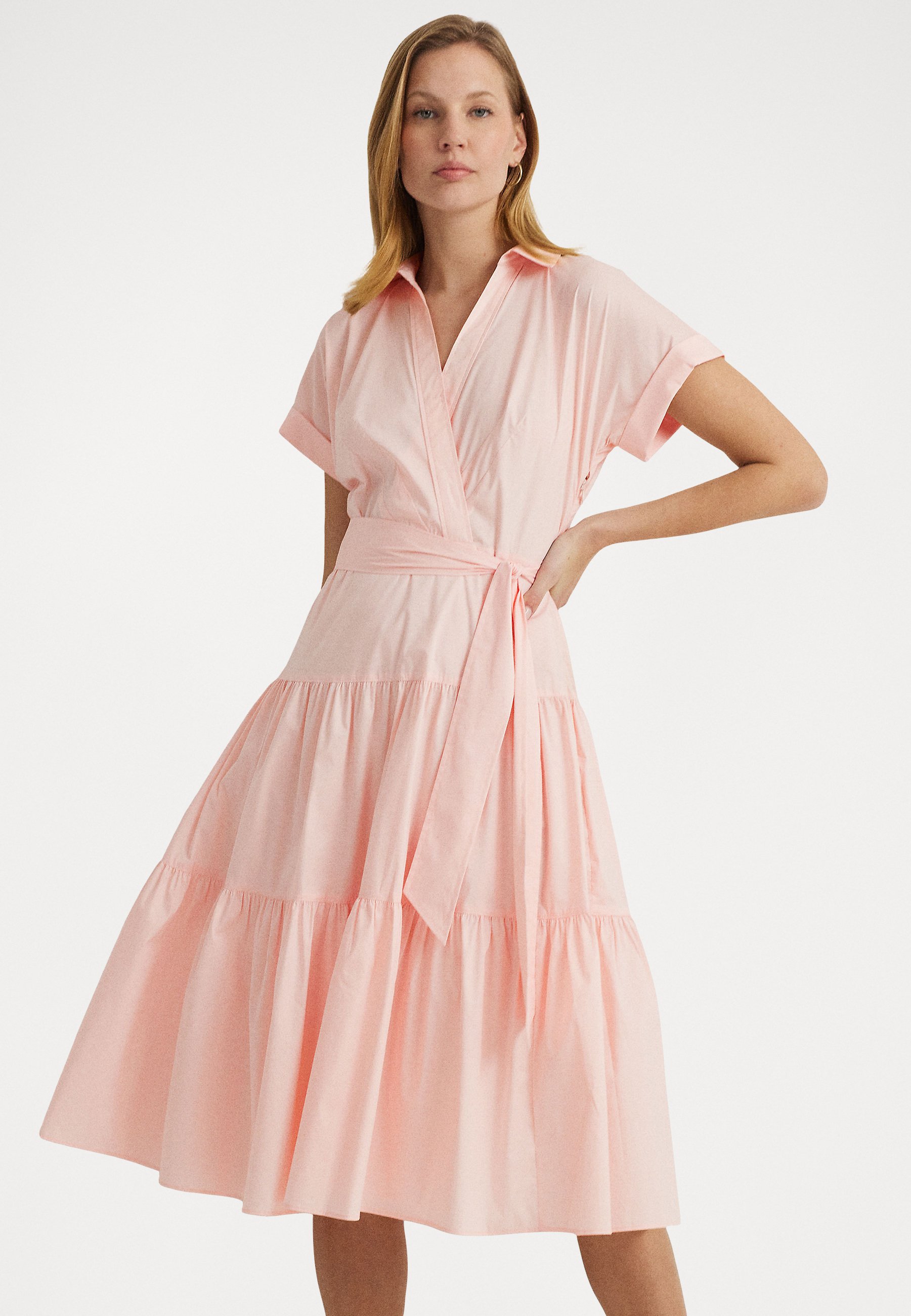 Ralph Lauren イブニングドレス pink LACE overlay Lauren Ralph Lauren Womens 4 Orange Lace Overlay Sheath