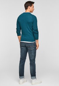 QS Strickpullover - petrol melange