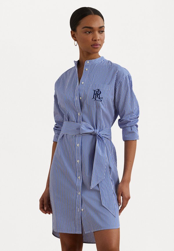 STRIPED BELTED BROADCLOTH SHIRTDRESS - Shirt dress