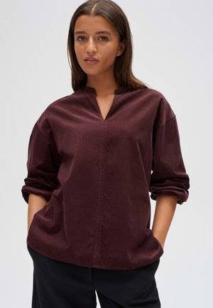 OPUS, LOOSE FIT TUNIC SHAPE - Blouse - cherry jam
