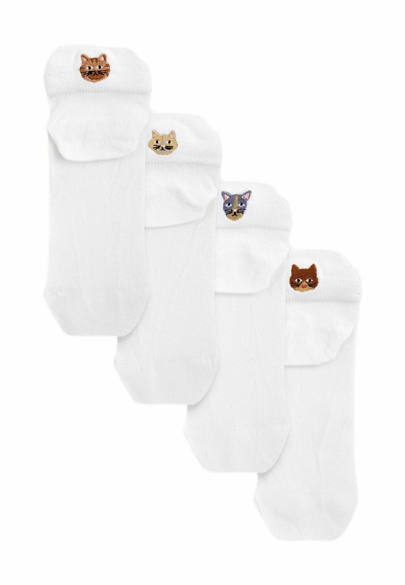 Next EMBROIDERED 4 PACK REGULAR FIT - Strumpor - white cats