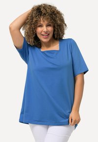 Ulla Popken CARREE-AUSSCHNITT - Jednoduché tričko - medium blue