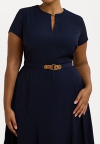 Lauren Ralph Lauren Woman BELTED GEORGETTE DRESS - Dnevna obleka - lighthouse navy