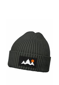 Neverless MIT PATCH BÄUME - Beanie - dunkelgrau